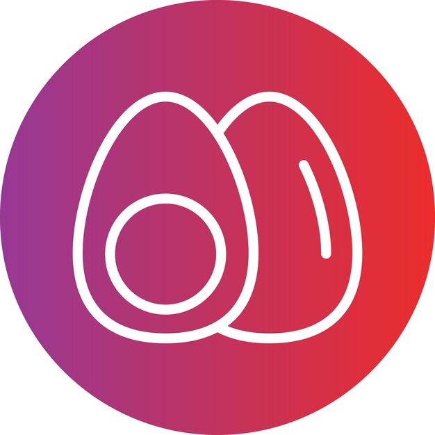 Estilo del icono del huevo cocido