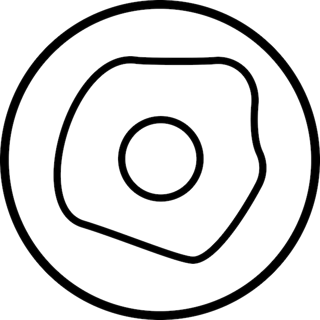 Estilo del icono del huevo frito