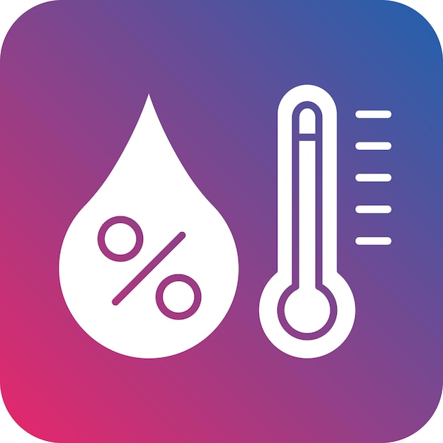 Estilo del icono de humedad del diseño vectorial