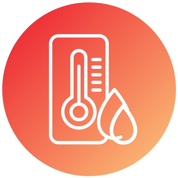 Estilo del icono de humedad del diseño vectorial