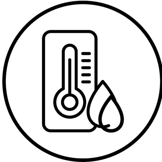 Estilo del icono de humedad del diseño vectorial