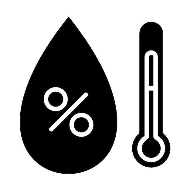 Estilo del icono de humedad del diseño vectorial