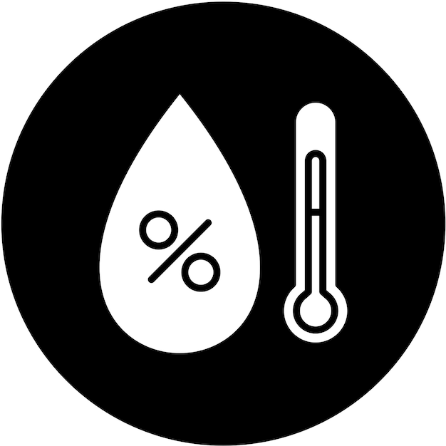 Estilo del icono de humedad del diseño vectorial