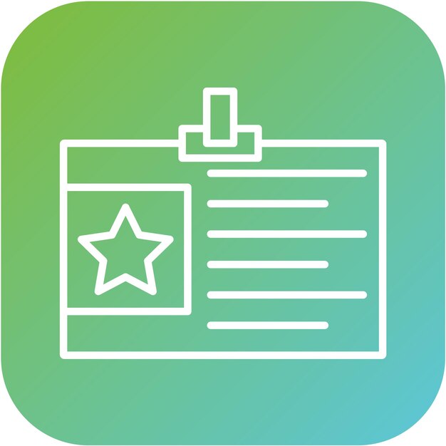 Estilo del icono del ID de diseño vectorial