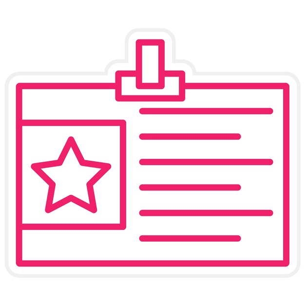 Estilo del icono del ID de diseño vectorial