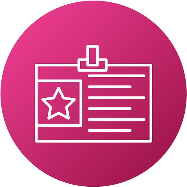 Estilo del icono del ID de diseño vectorial