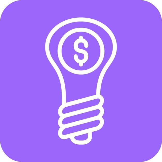 Estilo del icono de la idea de inversión de diseño vectorial