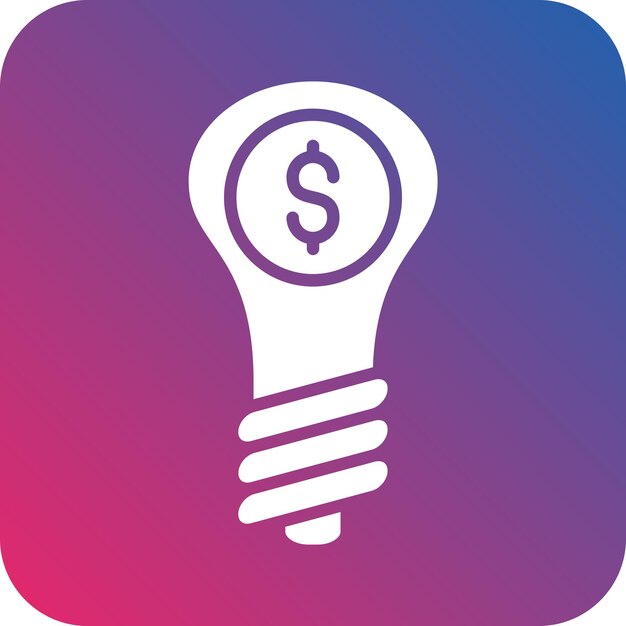 Estilo del icono de la idea de inversión de diseño vectorial