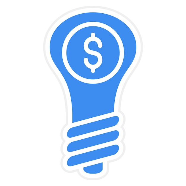 Estilo del icono de la idea de inversión de diseño vectorial