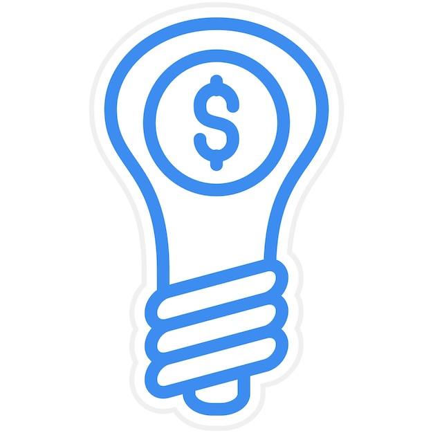 Estilo del icono de la idea de inversión de diseño vectorial