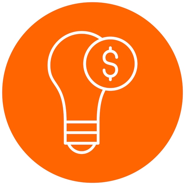 Estilo del icono de la idea de inversión de diseño vectorial