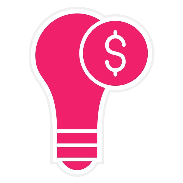 Estilo del icono de la idea de inversión de diseño vectorial