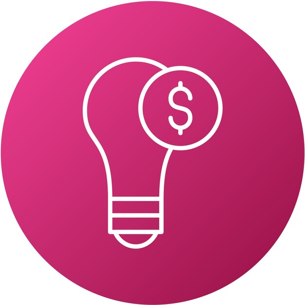 Estilo del icono de la idea de inversión de diseño vectorial