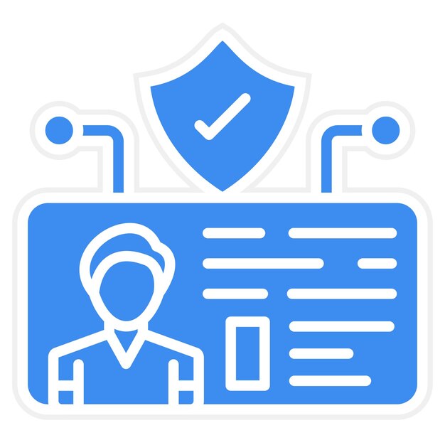 Estilo de icono de identidad cibernética de diseño vectorial