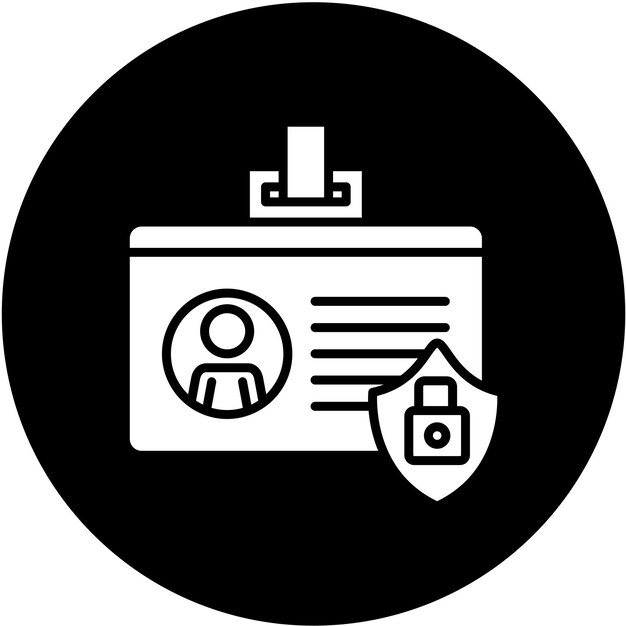 Estilo de icono de identidad cibernética de diseño vectorial
