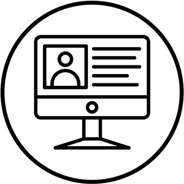 Estilo de icono de identidad digital de diseño vectorial