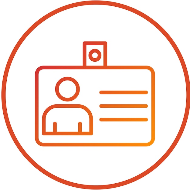 Estilo del icono de la identificación de diseño vectorial