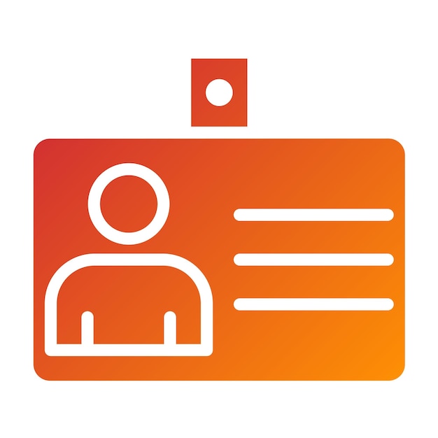 Estilo del icono de la identificación de diseño vectorial