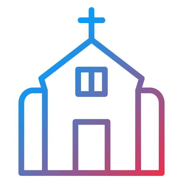 Vector estilo del icono de la iglesia