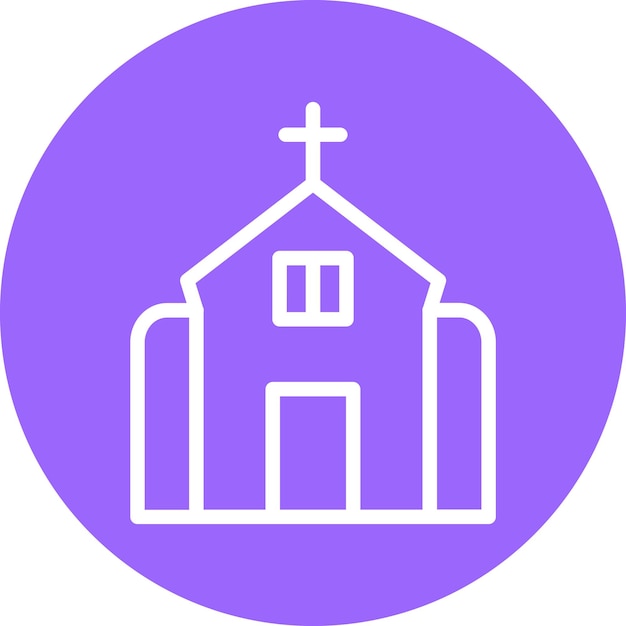 Vector estilo del icono de la iglesia