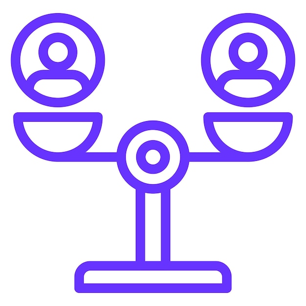 Estilo del icono de igualdad de diseño vectorial