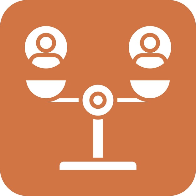 Estilo del icono de igualdad de diseño vectorial
