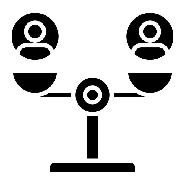 Estilo del icono de igualdad de diseño vectorial