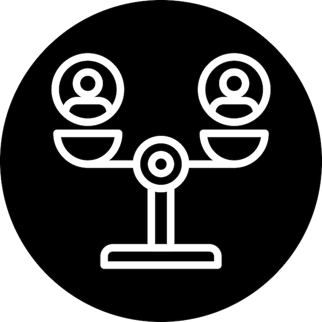 Estilo del icono de igualdad de diseño vectorial