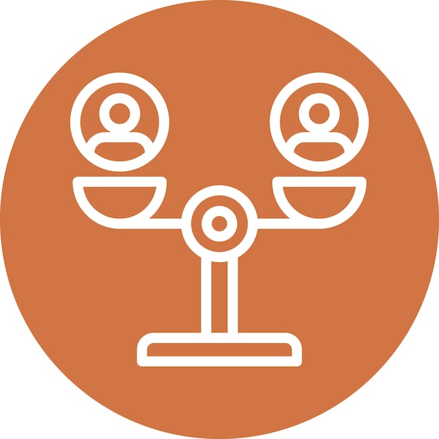 Estilo del icono de igualdad de diseño vectorial