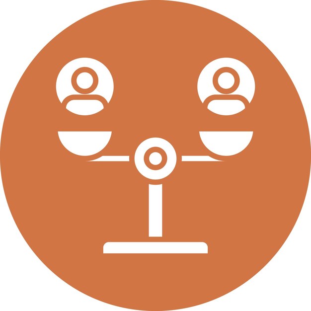 Estilo del icono de igualdad de diseño vectorial