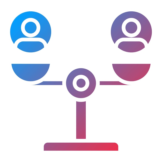 Estilo del icono de igualdad de diseño vectorial