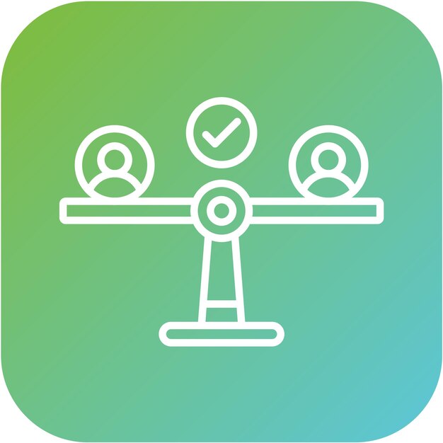 Estilo del icono de igualdad de diseño vectorial