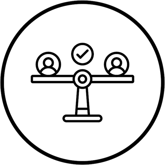 Estilo del icono de igualdad de diseño vectorial