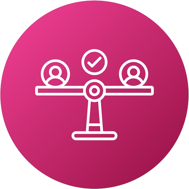 Estilo del icono de igualdad de diseño vectorial