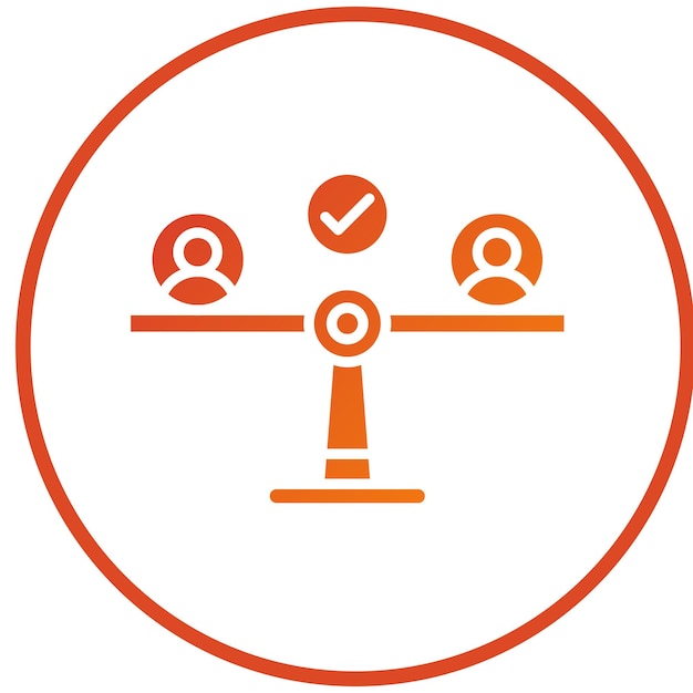 Estilo del icono de igualdad de diseño vectorial