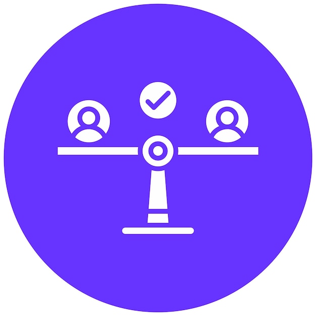 Estilo del icono de igualdad de diseño vectorial