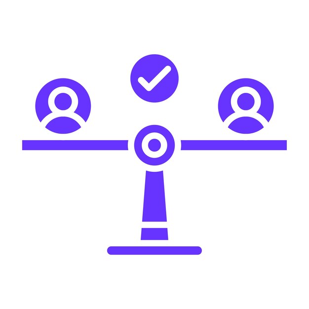 Estilo del icono de igualdad de diseño vectorial