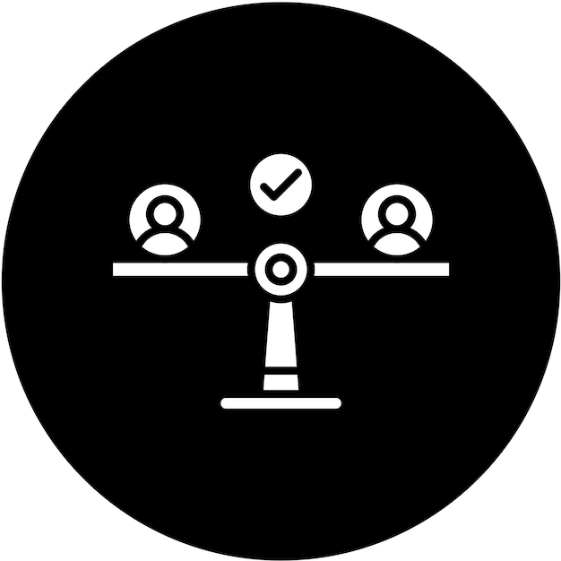 Estilo del icono de igualdad de diseño vectorial