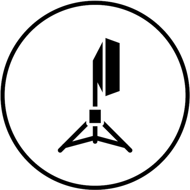 Estilo de icono de iluminación del estudio de diseño vectorial