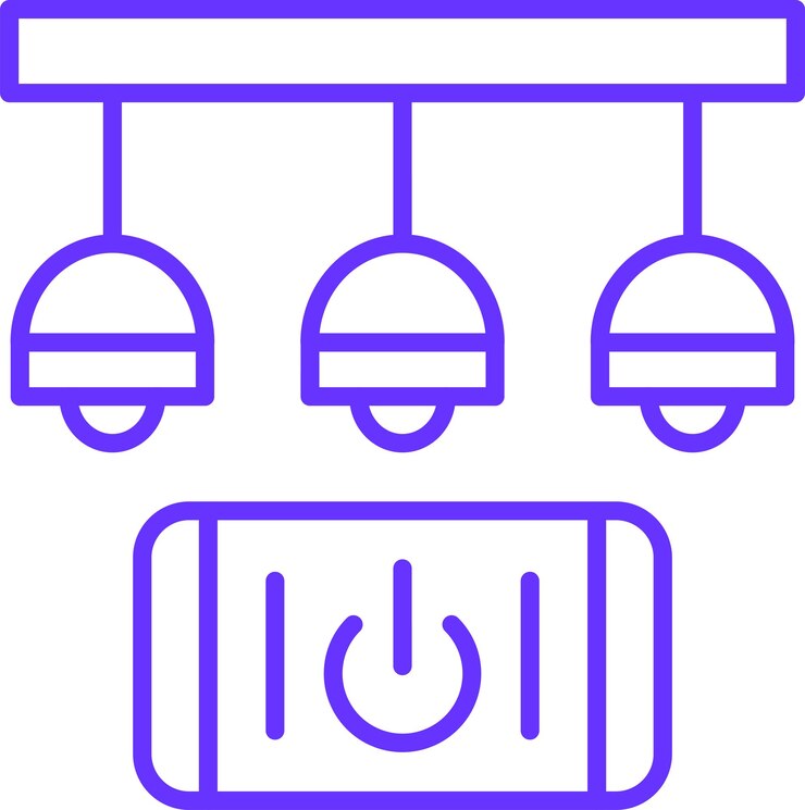 Vector estilo del icono de iluminación inteligente