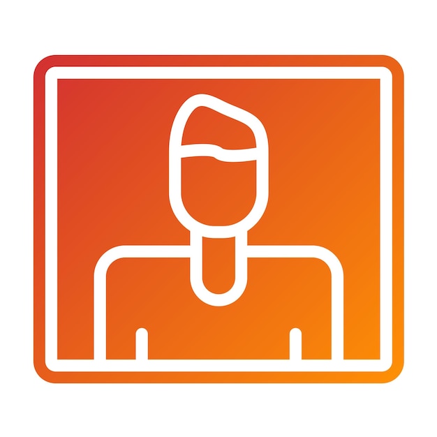 Estilo del icono de la imagen del perfil de diseño vectorial