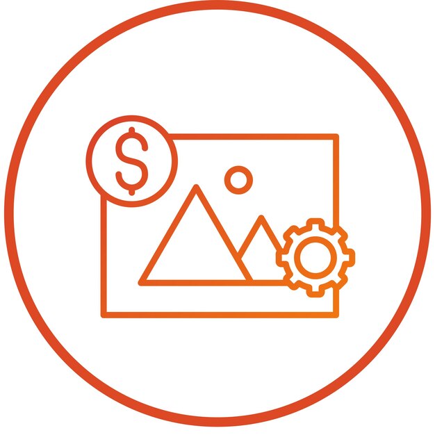 Estilo del icono de la imagen del proyecto de diseño vectorial