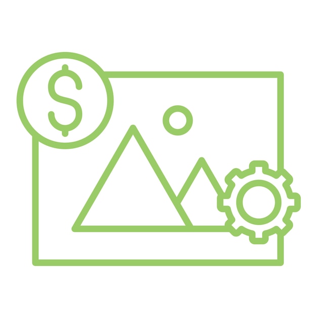 Estilo del icono de la imagen del proyecto de diseño vectorial