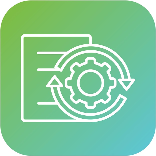 Estilo del icono de implementación de la política de diseño vectorial