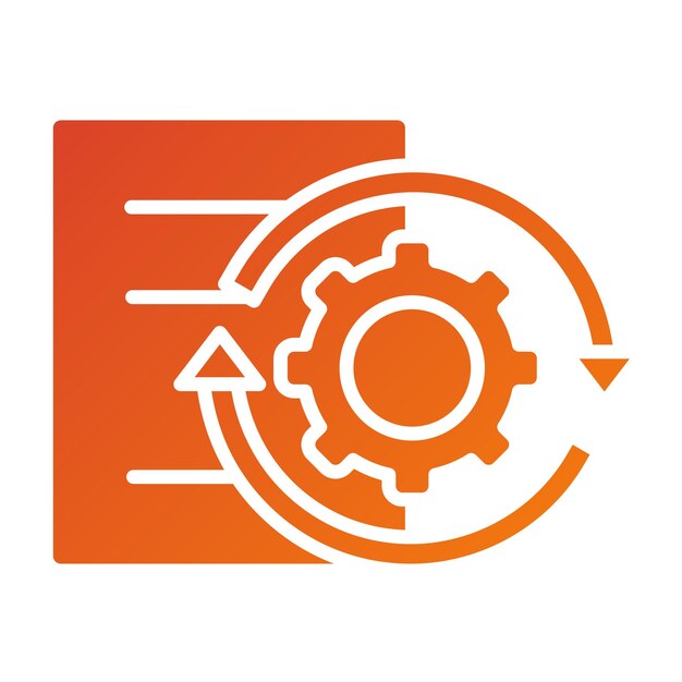 Estilo del icono de implementación de la política de diseño vectorial