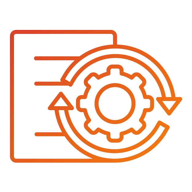 Estilo del icono de implementación de la política de diseño vectorial