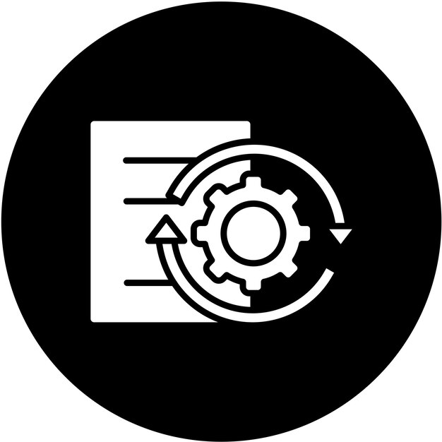 Estilo del icono de implementación de la política de diseño vectorial