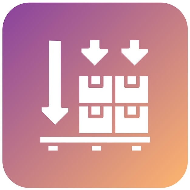 Estilo del icono de importación de diseño vectorial