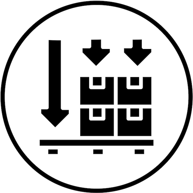 Estilo del icono de importación de diseño vectorial