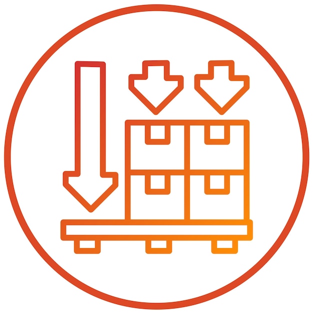 Estilo del icono de importación de diseño vectorial